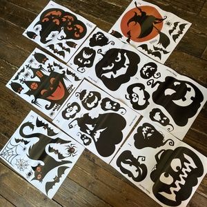 Halloween Window Clings Large Like New!!